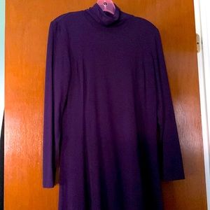 Purple turtleneck dress